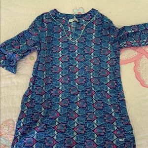 Vibrant fish print tunic